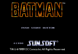 Batman | intro Sega Mega Drive (Genesis).