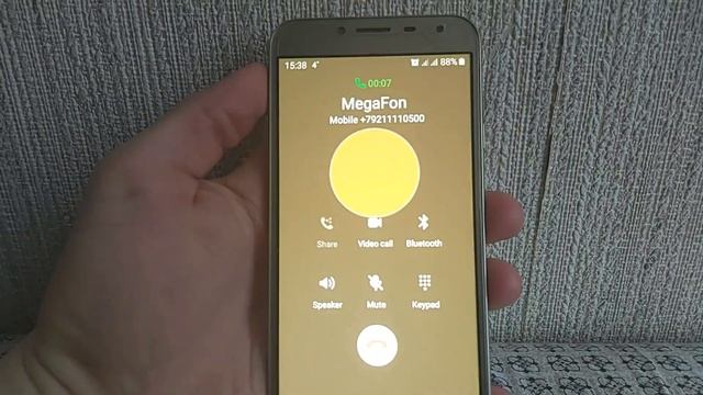 Samsung Galaxy J4 incoming call via fake call Call Assistant 4.2