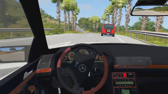 Mercedes Benz S600 L V140 1996 | Realistic Driving | BeamNG Drive   Logitech G29