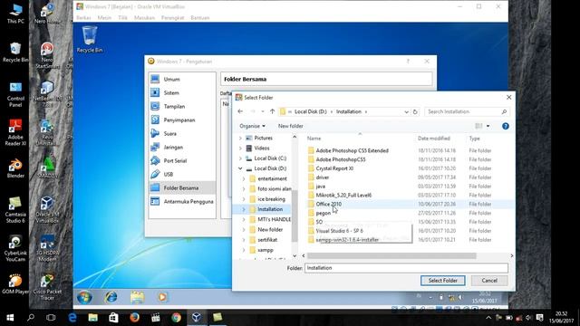 Cara instalasi windows 7 dan office 2010 mengunakan oracle vm virtual box