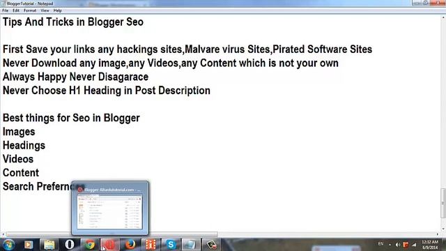 class 7 Seo tips n tricks in blogger by Allurdututorial.Com