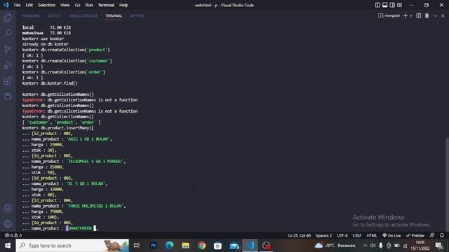 BASIS DATA LANJUT CRUD(MONGO DB)
