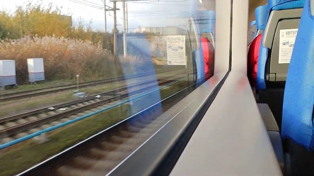 Поездка на электропоезде Ласточка от Ленинского проспекта до Балтийского вокзала на ЭС2Г 238