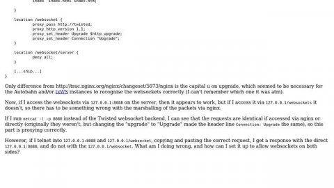 DevOps & SysAdmins: Nginx not proxying websockets properly