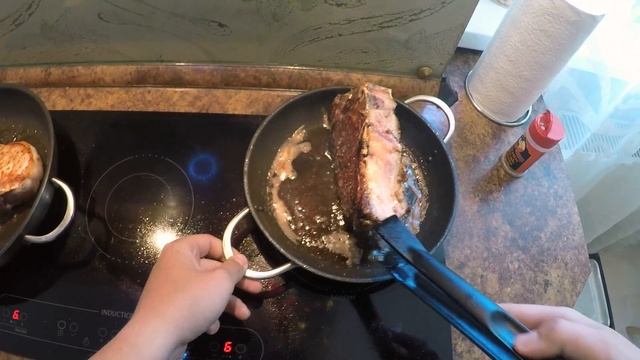 3 вида мяса за 1,5 минуты! Говядина, свинина, курица! Стейк!
