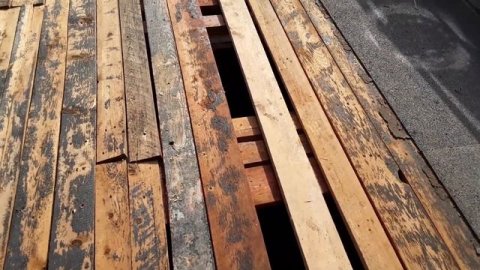 Навес гаража ремонт (ч.4)