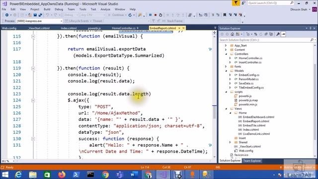 Export Filtered Dataset from Power BI to SQL Server Programmatically using API and Power BI Embedde