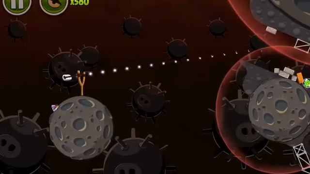 Angry Birds Space - Level D-28 - 100% Space Eagle Walkthrough - Danger Zone