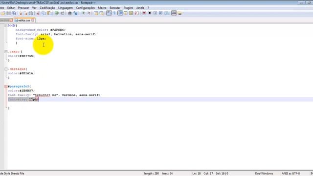 6.3 - Tipos de letra e tamanhos - Curso HTML e CSS - Projecto Digital