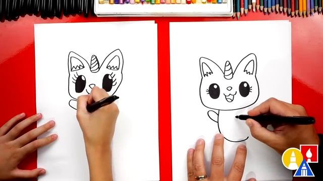 How To Draw A Cute Cat Unicorn