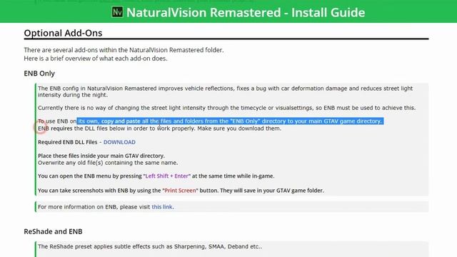 GTA5 - Installation of "NaturalVision ✪ Remastered" Mods