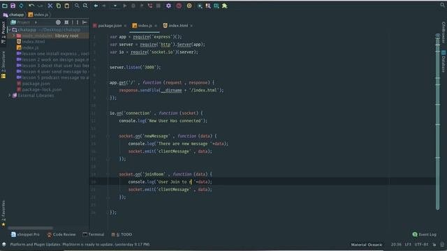 realtime chat app vuejs socket io lesson 6 join to rooms