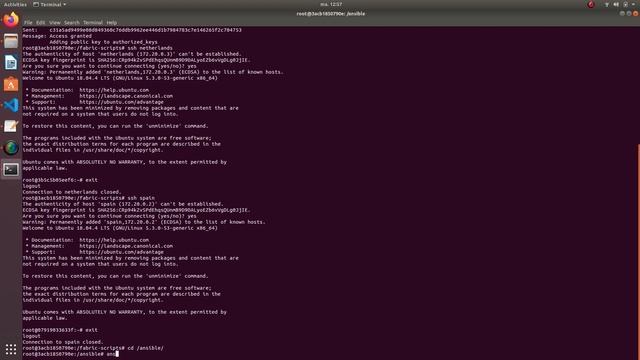 Demonstrating Secure Distributed Computing Managed by Hyperledger Fabric in Azure