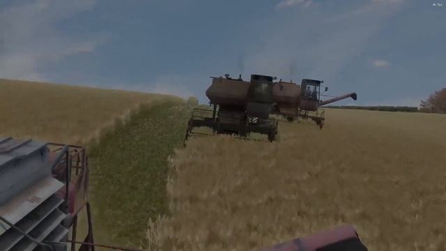 ДАДИМ СТРАНЕ РЕКОРДНЫЙ УРОЖАЙ!.Уборочная Страда.4 Комбайна НИВА СК-5, ГАЗ 53.52.