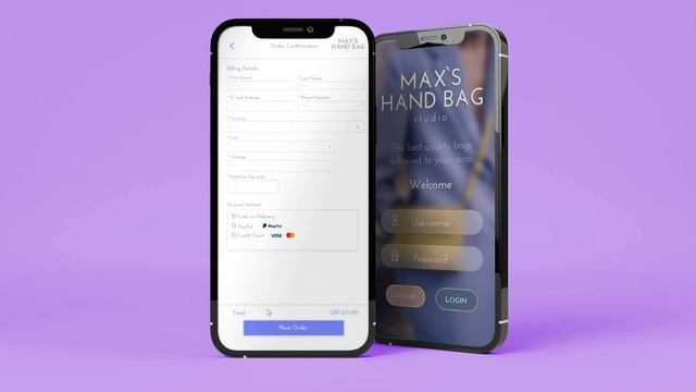 Max`s Handbag Studio Shopping application part 2.