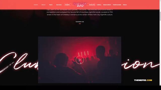 DJO - Night Club and DJ WordPress music club mp3 Easy Create Website