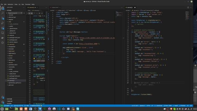 Бібліотека  Socket.IO + реалізація чата з кімнатами.