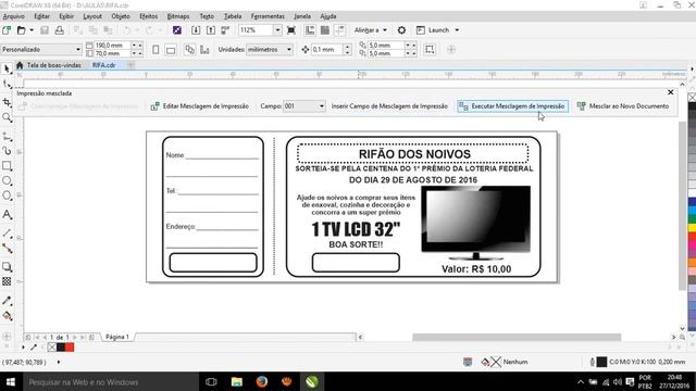 INSERINDO NUMERAÇÃO AUTOMATICA NO COREL DRAW  SALA 101