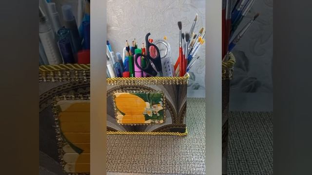 Переделочки: органайзер для канцелярских принадлежностей.