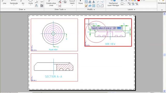 Autocad Mechanical: Drawing Sheets -  Detail Views in Layouts