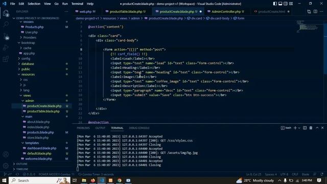 Laravel 8.0 - CRUD Demonstration