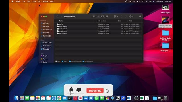 How to RENAME MULTIPLE FILES TOGETHER in mac ?