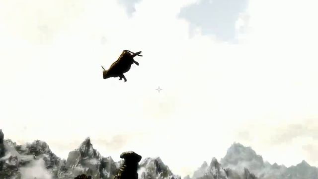 SKYRIM - Flying Cow From Dart Gun