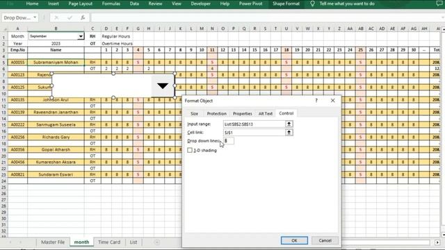 Combo box from Form Control and Active X control in Excel