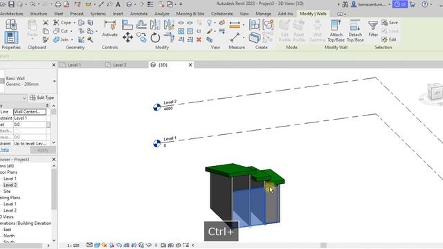Revit 2023 - Sloped Roof