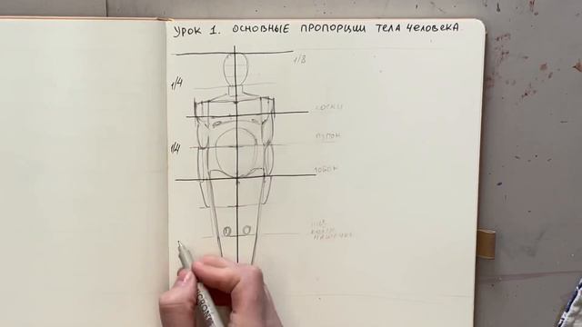Рисуем с А. Рыжкиным🧡 Как научиться рисовать фигуру человека?