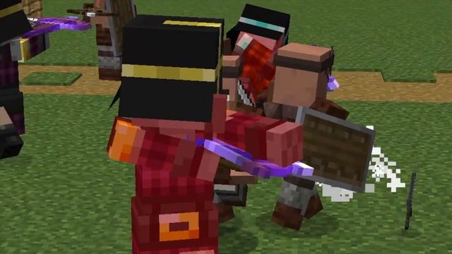 GUARD VILLAGERS VS HARDEST RAID! (ME AS ILLAGER IN MODDED MINECRAFT)