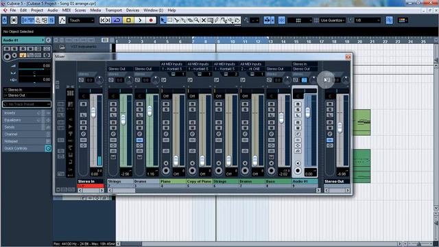 Уроки Cubase PRO. Микшер ч5 Mixer p5 Cubase Tutorial PRO 28