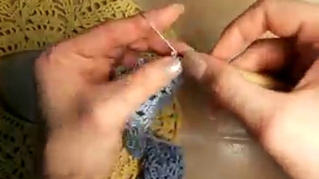 8  Как связать ажурный воротник, 8 ряд