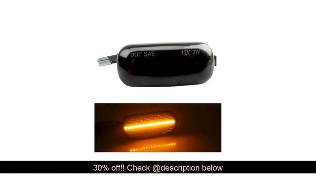 Review 2pcs LED Side Marker Light Turn Signal Lamp for Audi A3 A4 S4 B6 B7 A6 A8 C5 TT