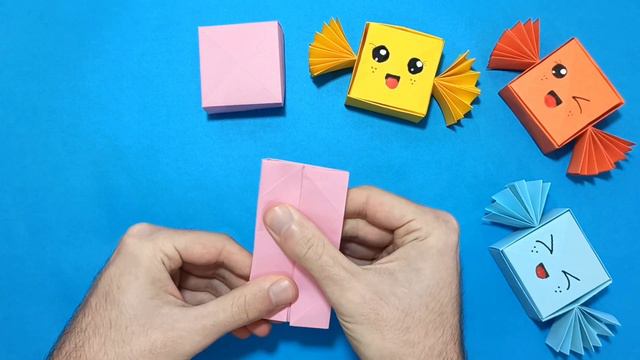 DIY MINI PAPER CANDY STORAGE BOX _Paper Craft _Easy Origami Candy Box DIY _Paper Crafts Easy_diy bo