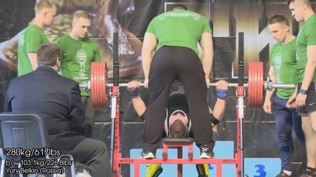 Yury Belkin Russia, Super Cup of Titans 2016, Total 1130kg 2491lbs @103 1kg