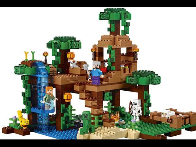 LEGO Minecraft 21125 - Домик на дереве в джунглях Сборка