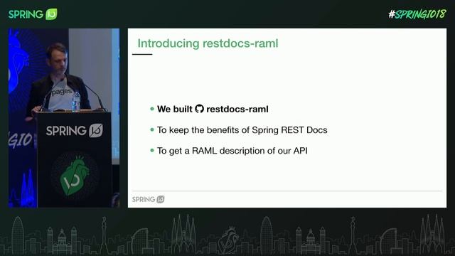 Documenting RESTful APIs with Spring REST Docs and RAML by Mathias Düsterhöft @ Spring I/O 2018