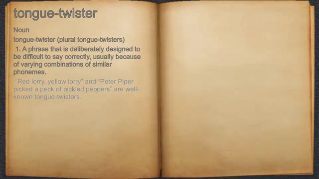 What does tongue-twister mean?