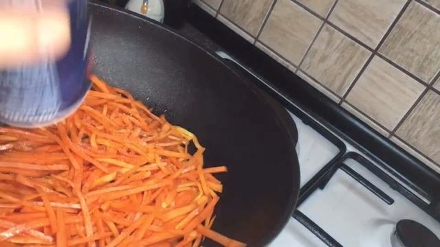 Супер еда(морковь) 당근볶음