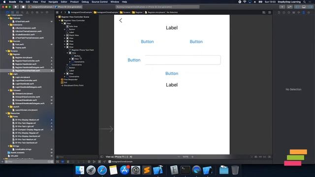 Register Screen - Instagram iOS App Clone with MVVM and Swift - Part 3 #SpeedCoding