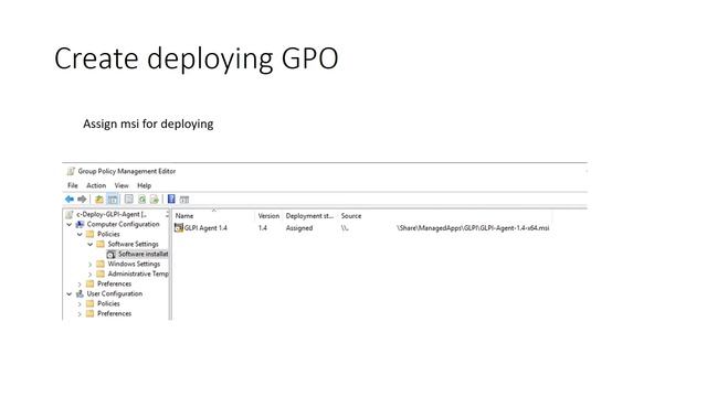 Deploying GLPI Agent 1.4 at Windows Active Directory domain