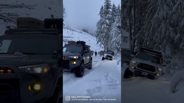 Social Media VS reality #tacoma #toyota #4x4 #truck #offroad #overland #winter #snow #toyota #trd