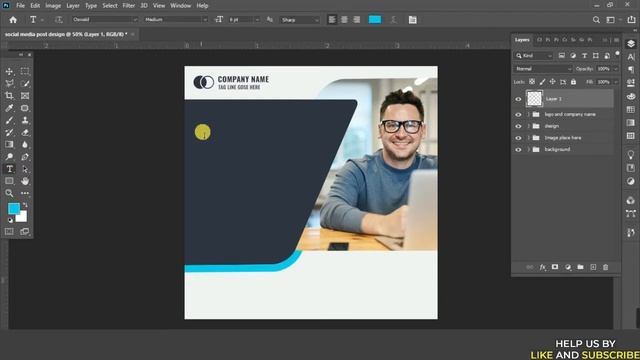 social media post design photoshop tutorial - Social Media Banner Design in photoshop
