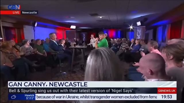 Bell & Spurling on the Nigel Farage TV Show in Newcastle with GB News