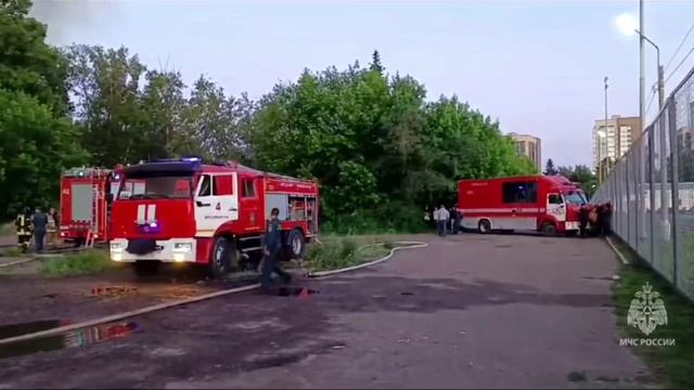Пожар на Малиновского в Красноярске