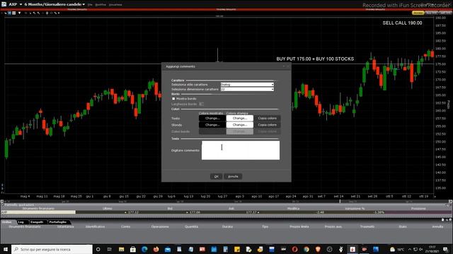 Mister Trader: Stocks, Options, Commodity Spread - Buy Collar su American Express Company (AXP)