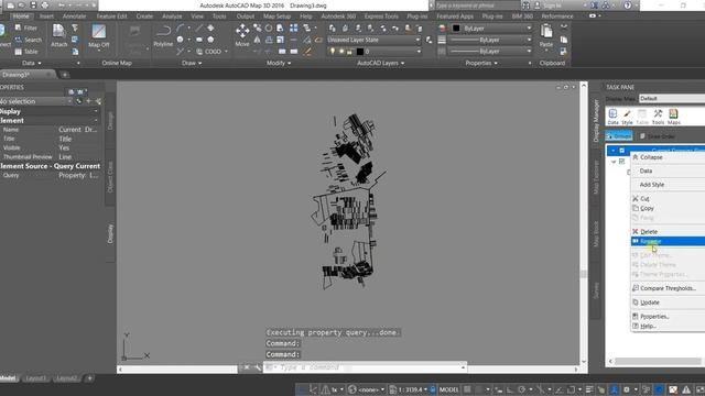 How to load a SHP file and display its attribute data in AutoCAD