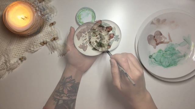 DECOUPAGE CHRISTMAS BAUBLE | RICE PAPER + AIR DRY CLAY