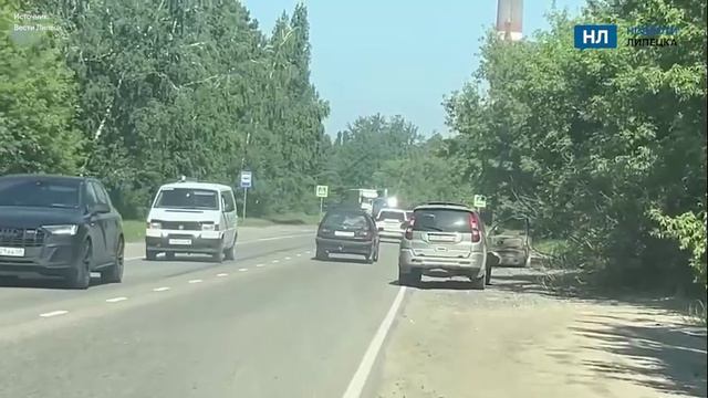 Из-за ДТП на Грязинской трассе образовалась 2-километровая пробка